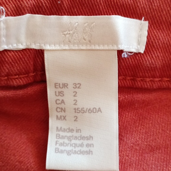 H&M denim shorts pumpkin size 2 - Picture 3 of 5
